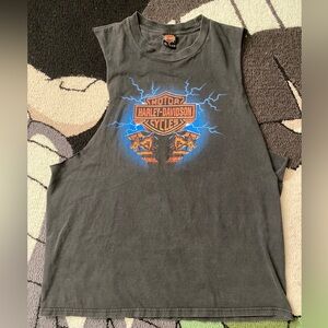 Vintage Harley Davidson Gargoyle Texas Tank Top Sz XL Black